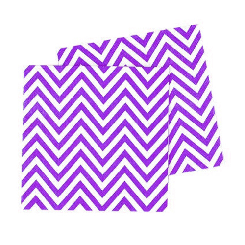 Chevron Purple Napkins